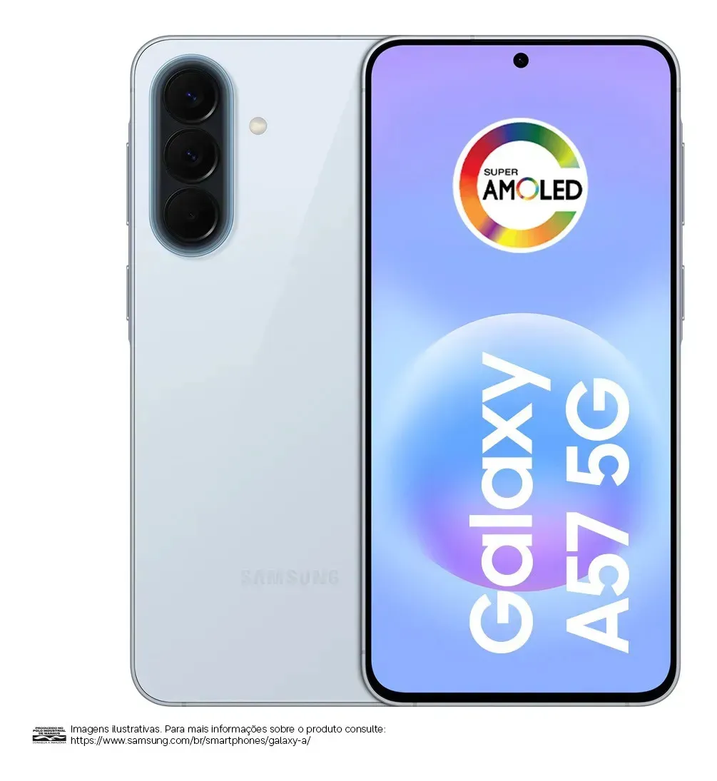 Samsung Galaxy A57 5G 128GB 8GB — 35% OFF, intermediário premium