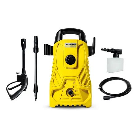 Lavadora de Alta Presso Krcher Compacta 1500 Psilibras 1400w 300lh com Aplicador de Detergente e Lanca Regulavel 127v